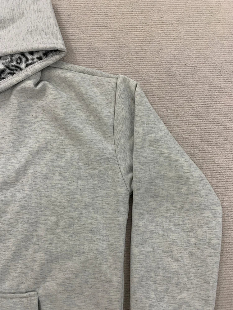 LEAPORDPRINT ZipUp Hoodie